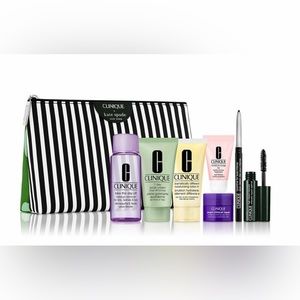 Exclusive Clinique × Kate Spade New York cosmetic bag with 8 Clinique items NIB